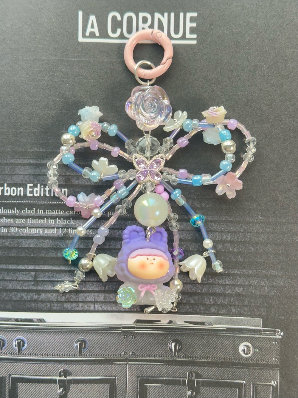 Cute Purple Bunny Charm Liliz Keychain bag charm